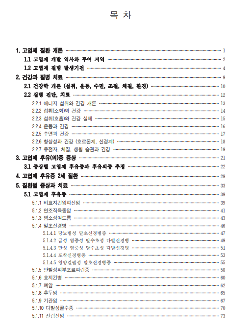 목차 1